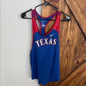 Nike Blue and Red Texas Tank Top